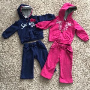 Carters 18m girls sweat outfits